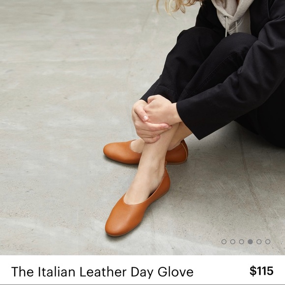Everlane Shoes - Brown Italian Leather Day Glove Flat